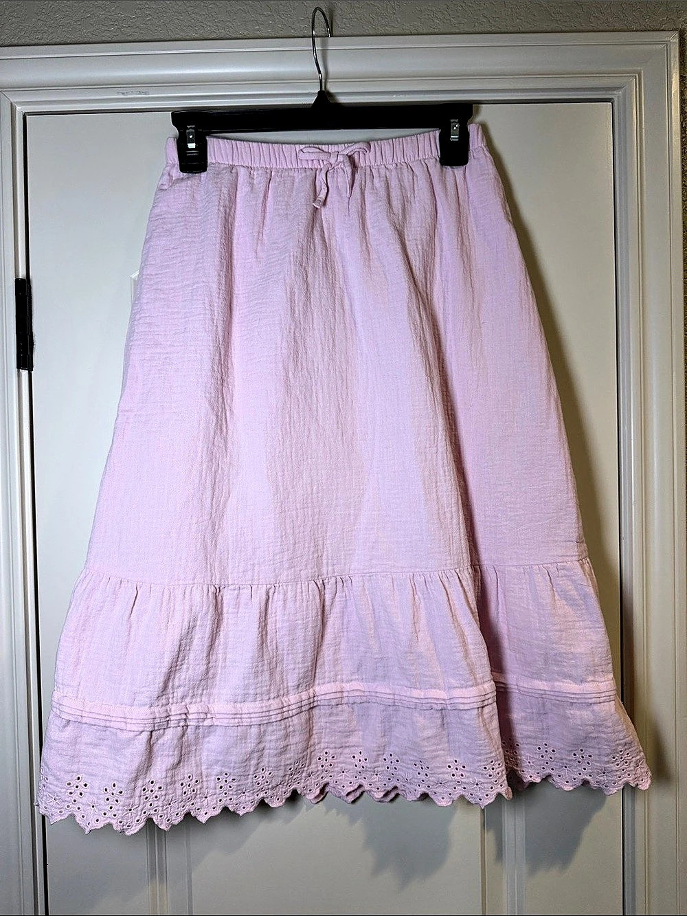 Girls’ Cat & Jack Pink Eyelet Maxi Skirt Size Medium (8)